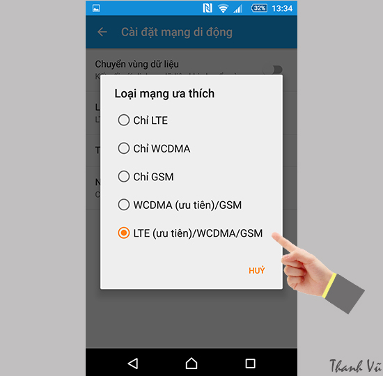 Cach chuyen doi che do mang 2G3G4G tren Sony Xperia M5 Single Sim 5